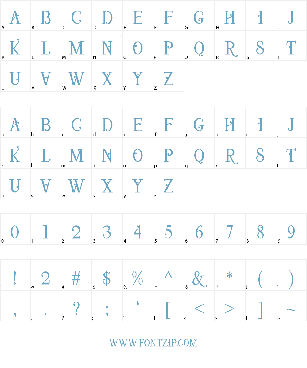 Viktoria Serif Font Character